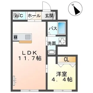 福島県郡山市横塚1【アパート】の間取り