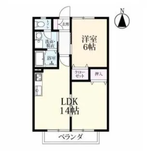 ロッジ久保田A棟【2階】の間取り