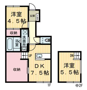 ラヴィーヌ中丸【1階】の間取り