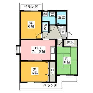 ヴィラローゼ【3階】の間取り