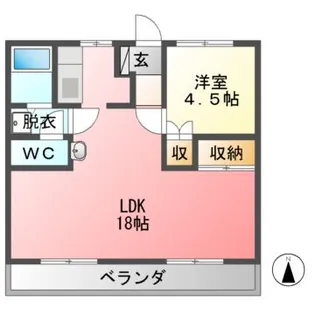 パインハウスII【2階】の間取り