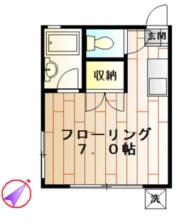 東京都中野区上高田2【アパート】の間取り