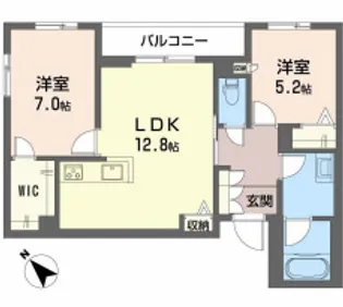 シャーメゾン ルポア【2階】の間取り