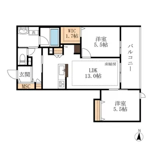 プレミアメゾン【2階】の間取り