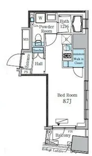レジディア九段下II【2階】の間取り