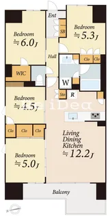 ルネ八王子トレーシア【10階】の間取り