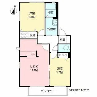 セピアコート I棟【2階】の間取り