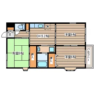 シュトラール弐番館【1階】の間取り