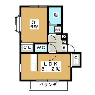 パステル郡山【2階】の間取り