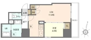 オークレジデンス亀沢【4階】の間取り