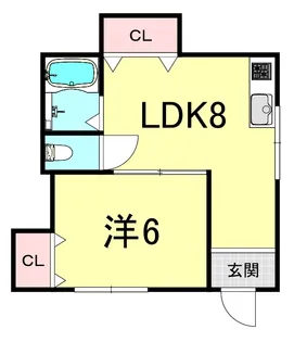 リバーサイド塩屋【3階】の間取り