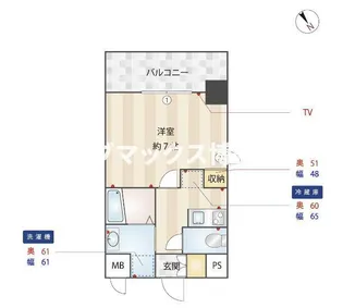 アンプルールベトンカルティエ【3階】の間取り