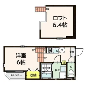 ハーモニーテラス平成【1階】の間取り