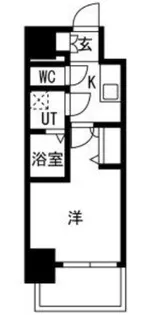 ワールドアイ大阪West Gate【7階】の間取り