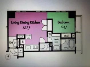 東京都港区赤坂9【マンション】の間取り