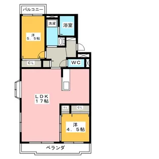 コモド天野【3階】の間取り