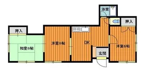 リバーサイドハイツ【1階】の間取り