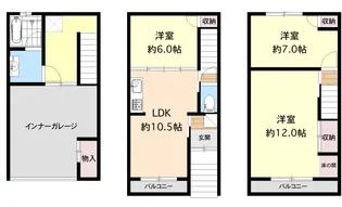 大阪府大阪市平野区瓜破東4【一戸建】の間取り