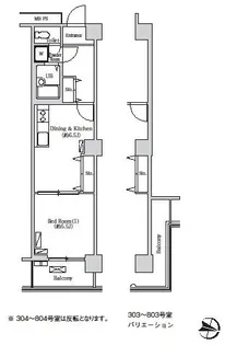 トリニティー芝浦【7階】の間取り