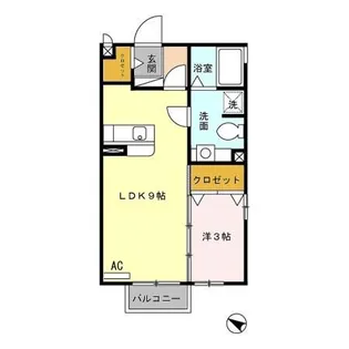 セジュールRITZ【1階】の間取り