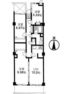 コリーヌ自由が丘【3階】の間取り