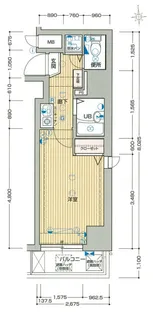 プレサンス難波WEST【3階】の間取り