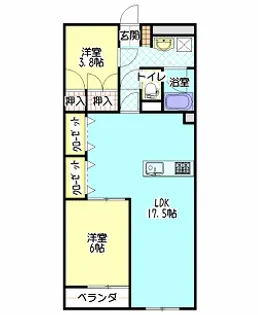 アンビアンス001【2階】の間取り
