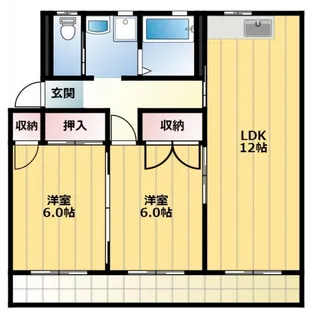 入久コーポ【3階】の間取り