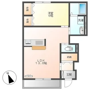 ラ・パッセ・デラ・メンテ【1階】の間取り