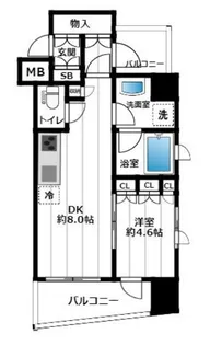 クオリア銀座3丁目【4階】の間取り