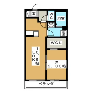 アルプス3号館【2階】の間取り