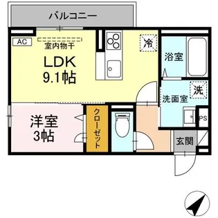 レスア柏崎I【3階】の間取り