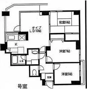 ロワール末長台【6階】の間取り