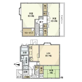 千葉県市川市中山2【一戸建】の間取り