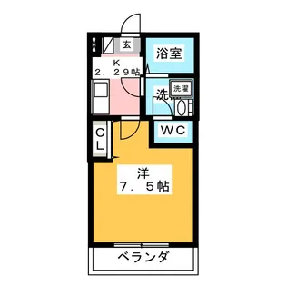 クレフラスト弥生町【1階】の間取り