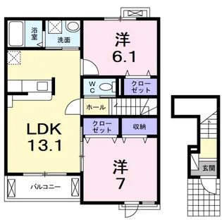 インサイドI【2階】の間取り