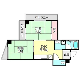 アローハイツ【4階】の間取り