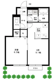 VISTA宮前(ビスタ)【1階】の間取り