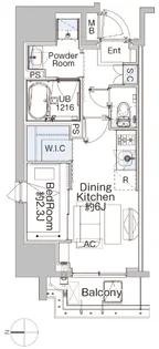 ベルファース蒲田West【13階】の間取り