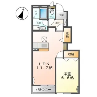 ミルキーハウス【1階】の間取り