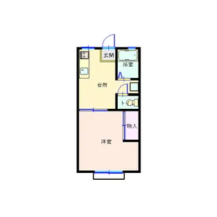 リバーサイドハイツA棟【2階】の間取り