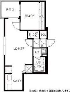 ARISTO北7条【1階】の間取り
