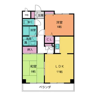 キングリー【4階】の間取り