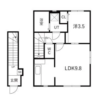 オリエンスB【2階】の間取り