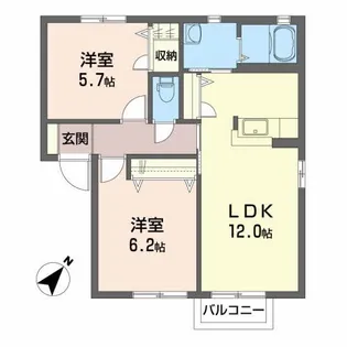 サンライズ健美II【1階】の間取り