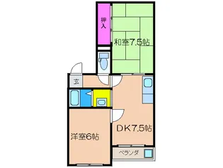 第3大朋マンション【3階】の間取り