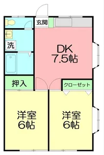 シティハイムルナII【1階】の間取り