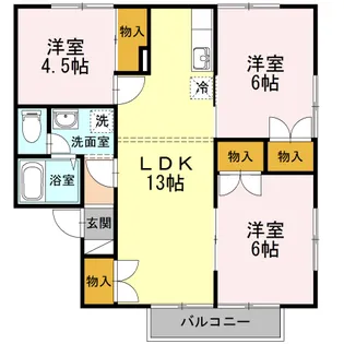 セジュールエーデルワイス A【1階】の間取り