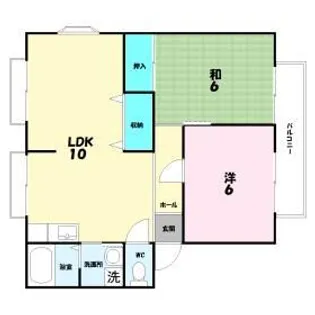 サンビレッジ高田B棟【2階】の間取り