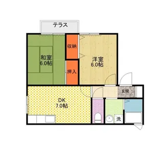 マリノス竹松本町 A【1階】の間取り